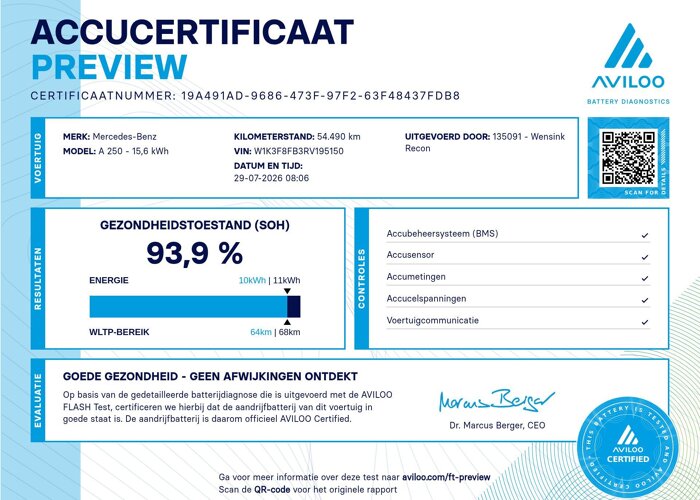 Mercedes-Benz A-Klasse 250 e Business Line